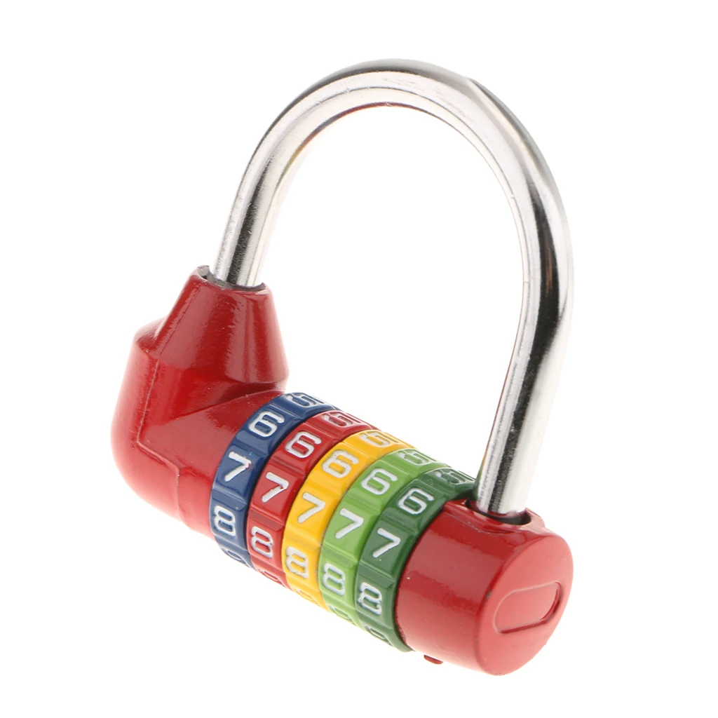 Zinc Alloy 5 Dial Digit Combination Padlock Travel Number Code Password Lock