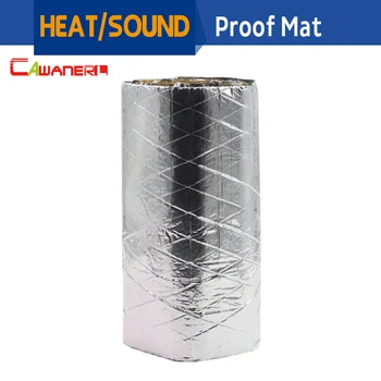 

Cawanerl 140CM X 100CM Car Truck SUV Cover Heat Sound Insulation Mat Deadener Deadening Noise Control Aluminum Foil Mat 1 Piece