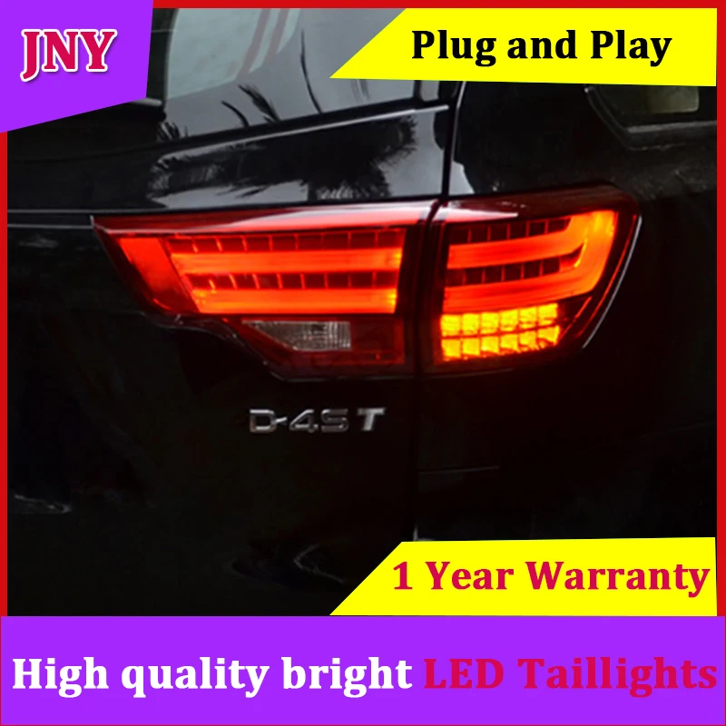 JNY Автомобильный задний светильник s для Toyota Highlander 2015 2016 светодиодный фонарь DRL +