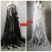 LASUI 5 цветов 3D Изысканный Модный узор из морских водорослей Вышивка Мягкая ажурная Кружевная Ткань вечернее платье для выпускного вечера X0258