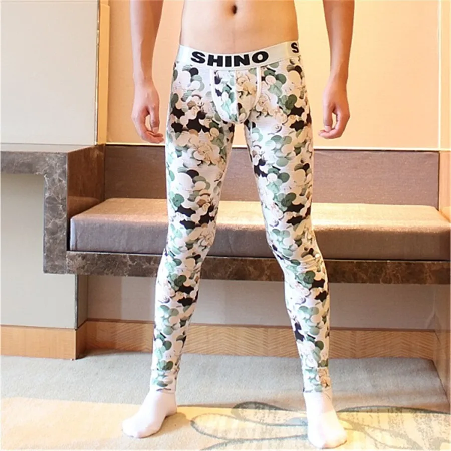 COCKCON Hot Shapers Men Long Johns Men's Bodysuit Warm Pants Male