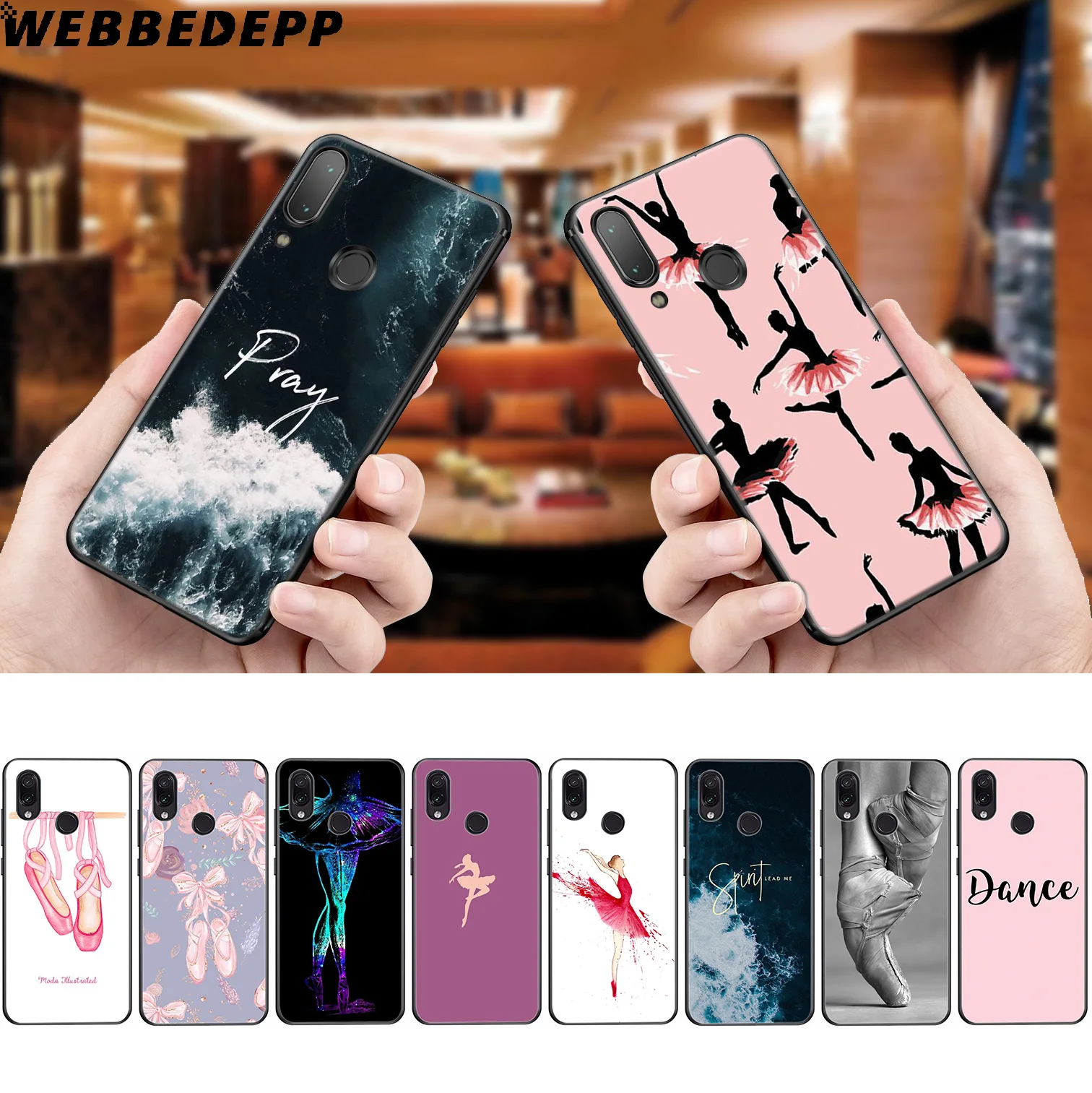 

WEBBEDEPP Ballerina Dance Ballet Soft Case for Xiaomi Redmi K20 7A 4A 4X 5 5A 6 6A S2 Note 8 4 4X 5 6 5A 7 Pro Plus Prime