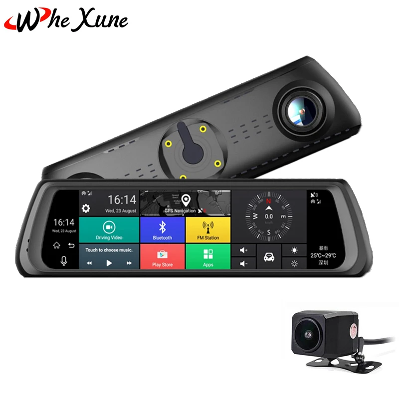 WHEXUNE 4G 10 дюймов Android 5 1 сенсорный IPS специальная автомобильная DVR камера зеркало