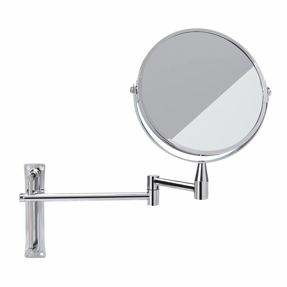 Круглое " Зеркало для ванной, 1X/5X Увеличение, двустороннее настенное регулируемое зеркало для макияжа, поворотное на 360 градусов, зеркало для ванной