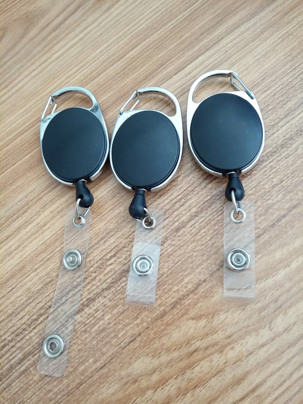 Retractable Pull Badge Reel Zinc Alloy ABS Plastic ID Lanyard Name Tag