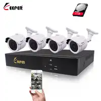 Keeper 4CH 1080P HDMI POE NVR camera Kit CCTV Security System 2MP IR Outdoor Audio Record IP Camera P2P Video Surveillance Set
