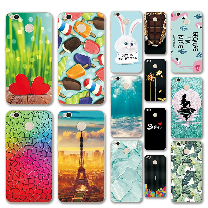 

Various Cute Cartoon Soft TPU Case Coque XiaoMi redmi 4x Colorful Mermaid Cover Funda Redmi 4x Hongmi 4X 5.0" Case Capa