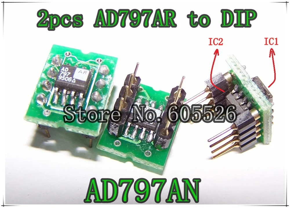 AD797AR AD797 AD797AN adapter replace OPA2604, OPA2132,5532, 4558, 4560 ...