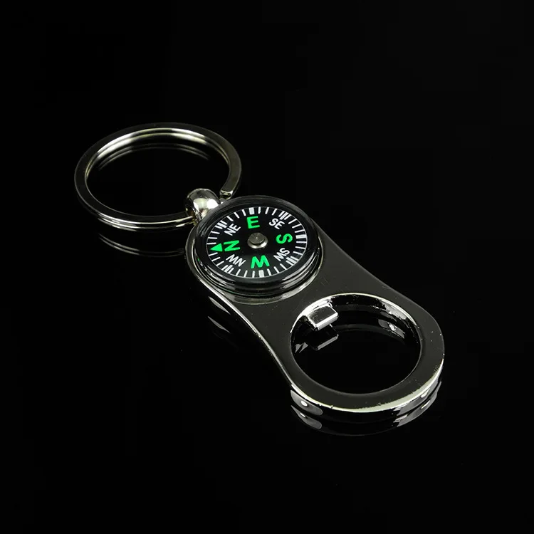 عالية الجودة المحمولة البوصلة rangefinder مصغرة البوصلة + المفاتيح + openermultifunctional سفر التنزه حلقة معدنية