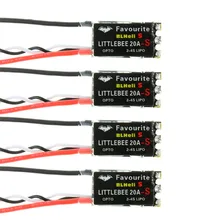 4 шт. FVT Favourite 20A LittleBee 20A-S ESC BLHeli_S OPTO 2-4S поддерживает Mulitshot OneShot125 Oneshot42 Запчасти для мультикоптеров