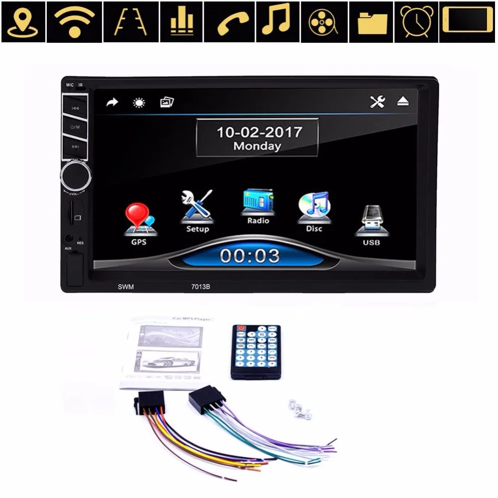 

Universal Car Multimedia Player GPS Car Play FM Radio 7 inch Touch Screen GPS Navigation MP5 Player Head Unit Car Backup Monitor