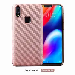 Для естественных V11i/VIVOV11i чехол Carbon Fibre ЧЕХОЛ ДЛЯ VIVO V11i Матовый ТПУ смартфон случаях телефона чехол