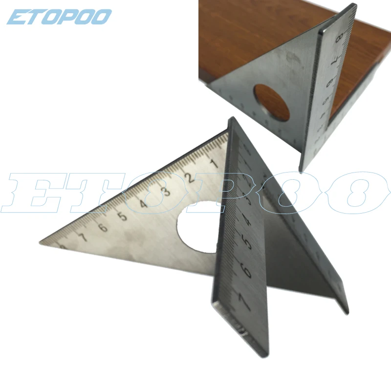 

45degree Triangular Measuring Ruler Stainless Steel Triangle Square Rafter Speed Square T and Tri Angle Square MulitScribe tools