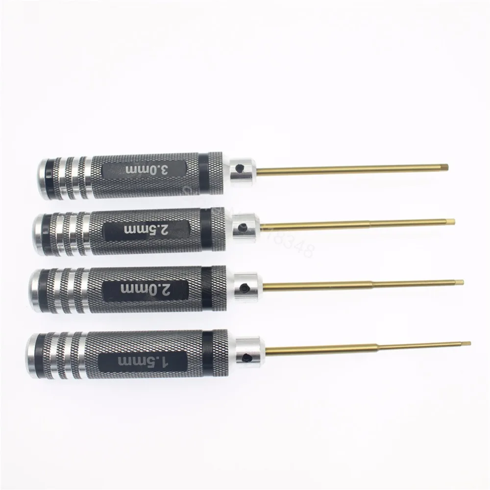 10 Sets 4pcs Set Titanium Steel 1 5mm 2 0mm 2 5mm 3 0mm Hexangular Screwdriver