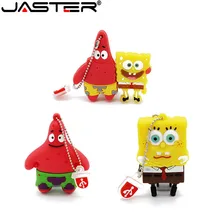 Милый Usb флеш-накопитель Sponge Bob с задней спинкой, usb-накопитель 2,0, 4 ГБ, 8 ГБ, 16 ГБ, 32 ГБ, u-диск, прекрасная креативная мультяшная флешка
