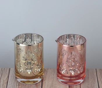 

Seamless 600ml Bar Cocktail Mixing Glass --Copper/Gold Version
