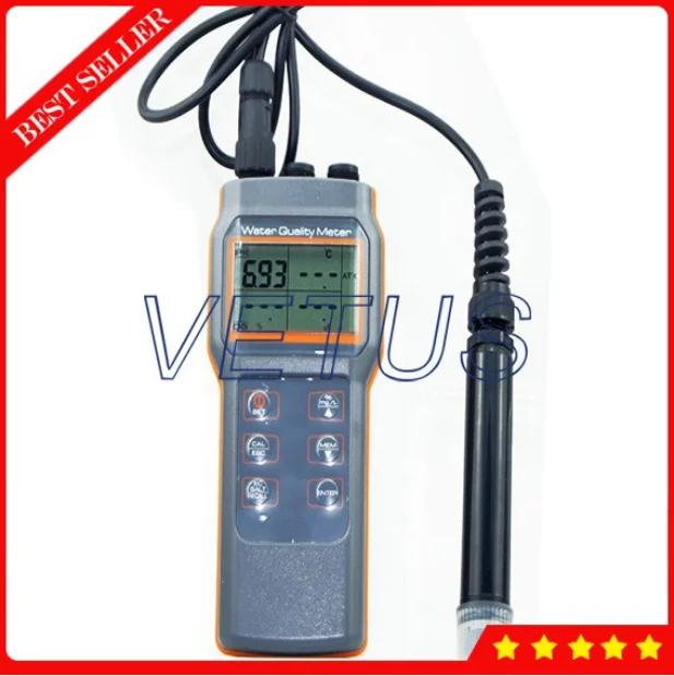 

AZ8603 Handheld Digital Water Quality Meter PH/Conductivity/Salinity/Dissolved Oxygen/Temperature Tester Meter