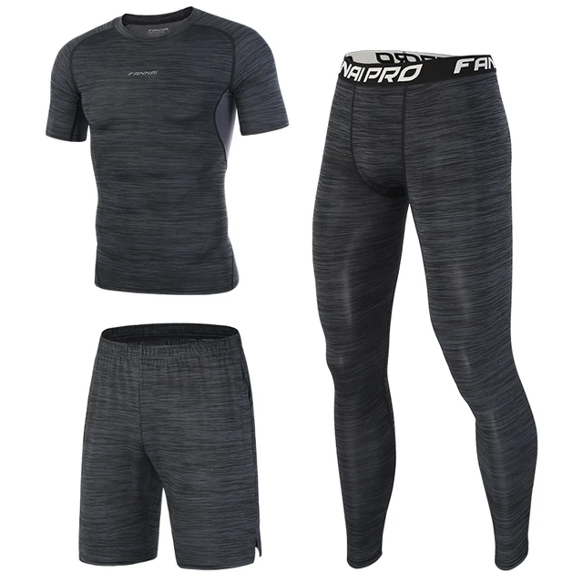 US $10.04 FANNAI New Compression Mens Sport Suits Quick Dry Running sets Sports Joggers Training Gym Fitness
