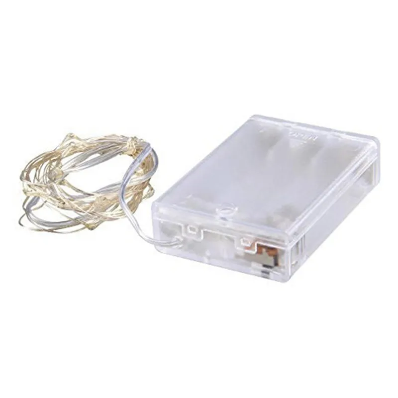 2M 5M Copper Wire LED String lights Battery Holiday LED Strip lighting For Fairy Christmas Tree