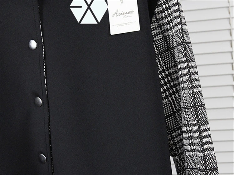 Exo kpop альбом повседневная одежда бейсбольная форма куртка с длинным рукавом и