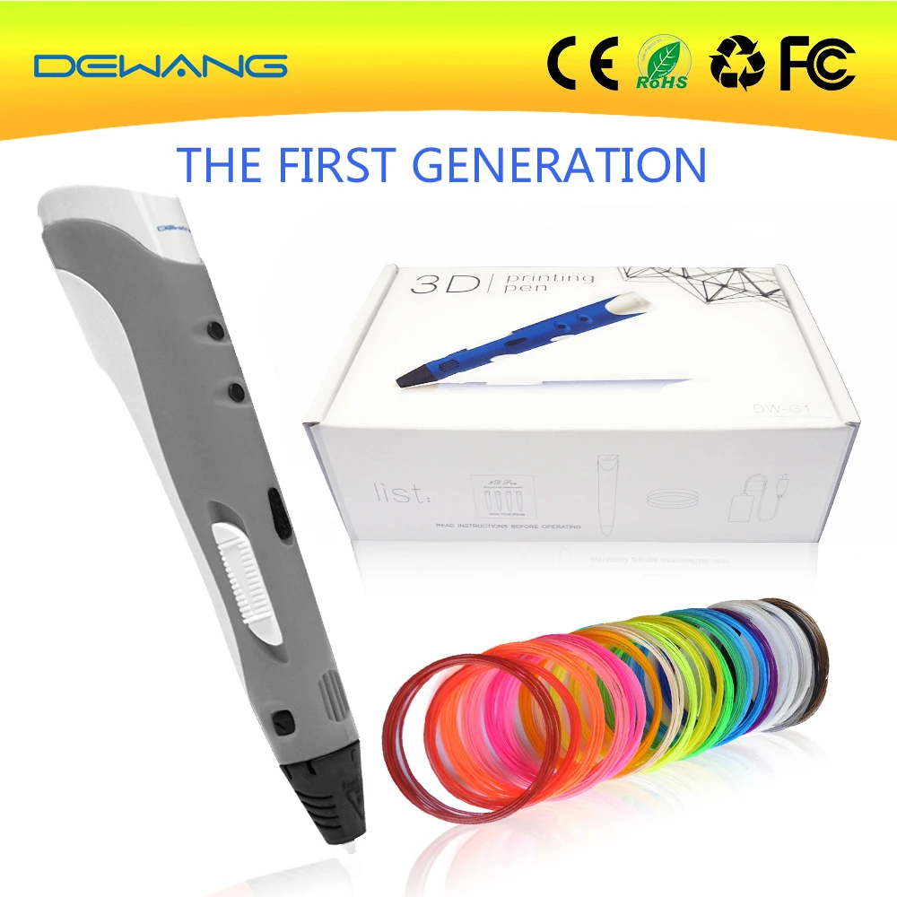 Prix pour Dewang 3d stylos promotion + 100 m 20 couleurs abs filament avec l'ue/ua/us/uk plug haute qualité 3d imprimante stylo Prix pour Dewang 3d stylos promotion + 100 m 20 couleurs abs filament avec l'ue/ua/us/uk plug haute qualité 3d imprimante stylo