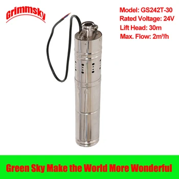 

2m3/h 30m lift head 220W DC 24V 3inch Built-in MPPT solar water pump