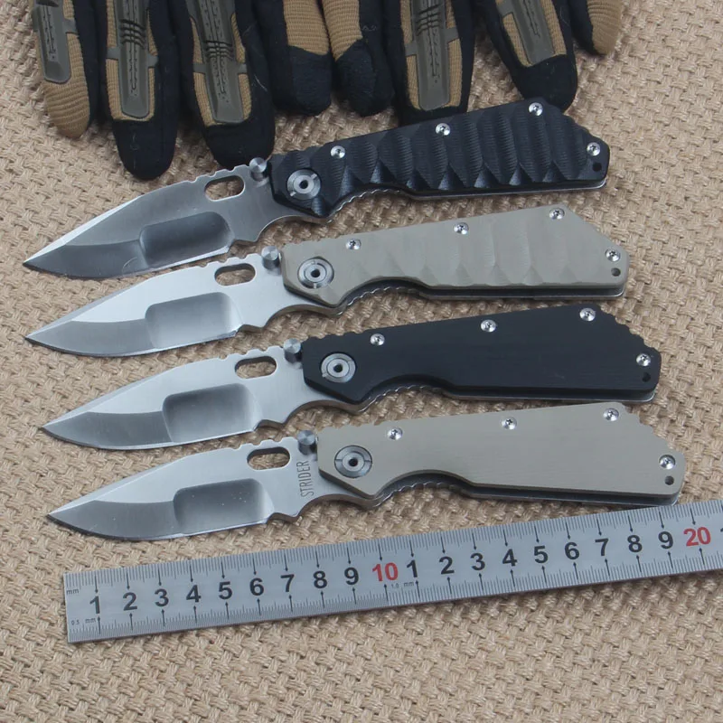 

Strider Tactical Folding Knife 5Cr13Wov Blade G10 Stainless Steel Handle Outdoor Survival Camping Hunting EDC Utility Knives