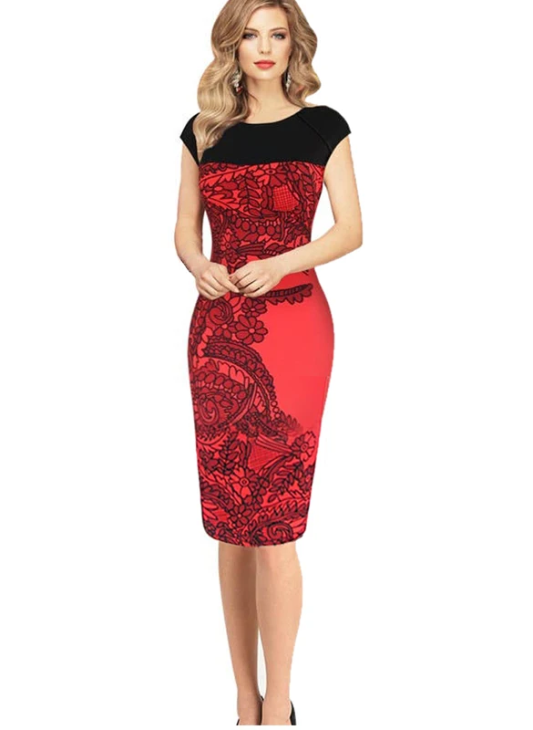 Wholesale FANALA Women Dresses Women Summer Dress 2017 Office Dress Plus Size Pinup Red Sheath Bodycon Pencil Party Dresses Sexy Vestidos Buy Cheap FANALA Women Dresses Women Summer Dress 2017 Office Dress Plus Size Pinup Red Sheath Bodycon Pencil Party Dresses Sexy Vestidos