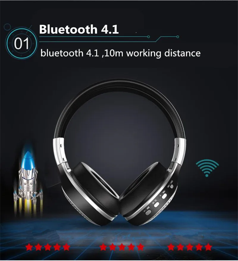 Bluetooth 4,0 Hifi музыкальная стереогарнитура над головой наушники компьютерные игровые наушники с микрофоном