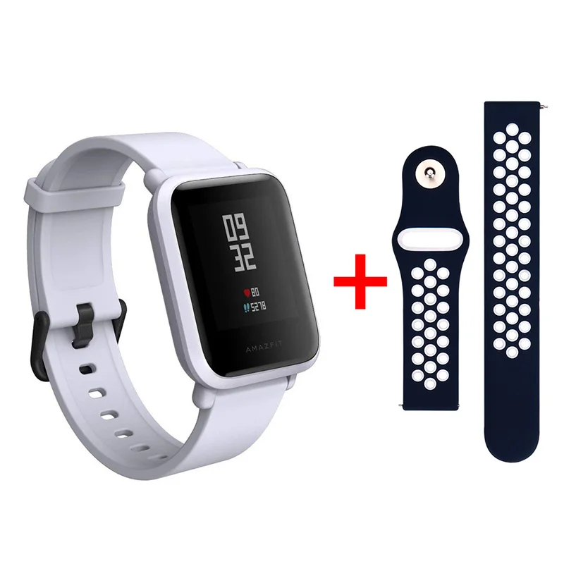 Xiaomi Amazfit Bip Smart Satch Globle Версия Huami Pace Lite IP68 GPS Gloness умные часы с частотой сердечных сокращений 45 дней в режиме ожидания - Цвет: Bip02-BCW