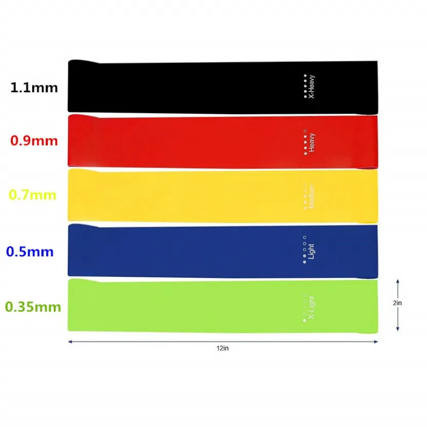 Резиновые резинки для йоги, для помещений, для занятий фитнесом, 0,35 мм-1,1 мм, для пилатеса, для занятий спортом, для тренировок, эластичные ленты