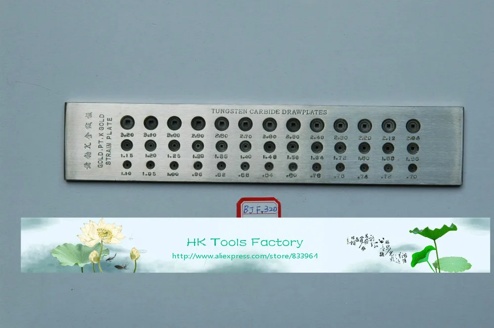 

Drawplate for jewelry,39holes,0.7-3.2
