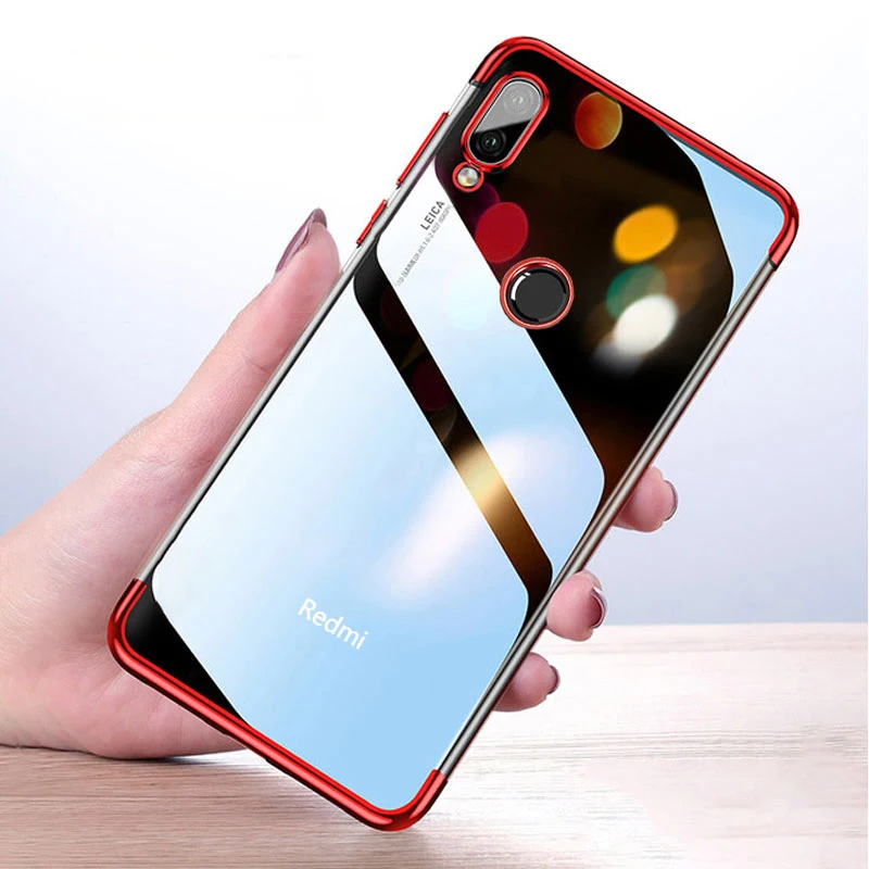 

Case For Xiaomi Redmi 7 Case on Redmi Note 7 Pro Cover Transparent Platting Silicone Bumper Soft TPU Case Redmi Note7 Phone Case