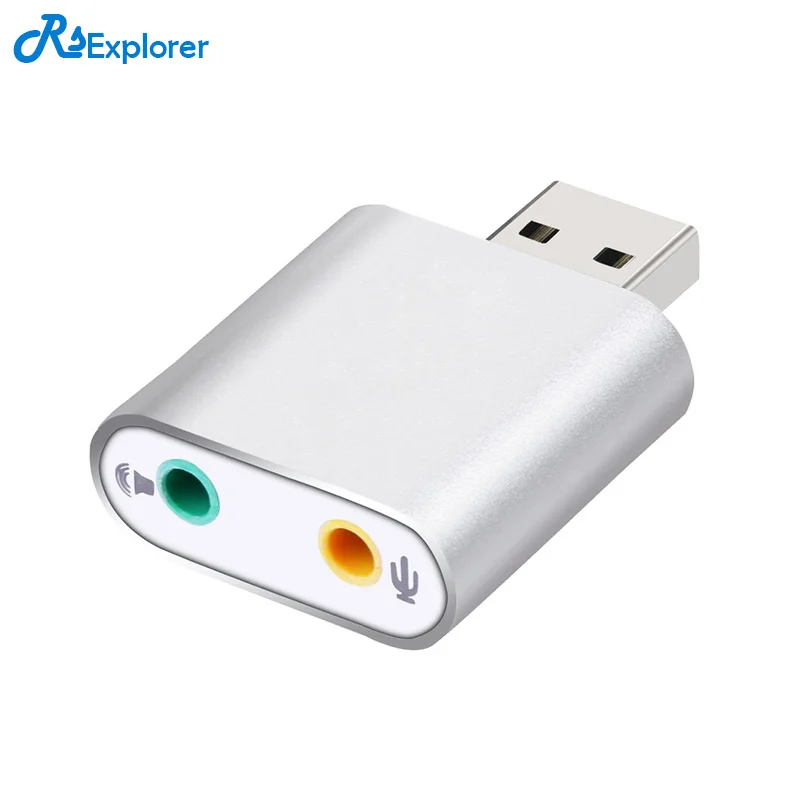 Алюминиевый USB звуковая карта hifi magic voice 7 1 канал внешний к разъему 3 5 мм наушники