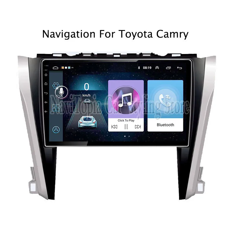 

ECTWODVD 10.1inch Android 8.1 Car Radio GPS Navigation Multimedia Stereo DVD Player for Toyota Camry 2015-2016