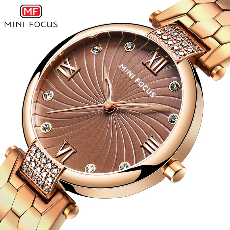 

MINIFOCUS Women Watches Women's Wristwatches Waterproof Stainless Steel Lady Watch for Woman Clock Brand Luxury Fashion Ladies