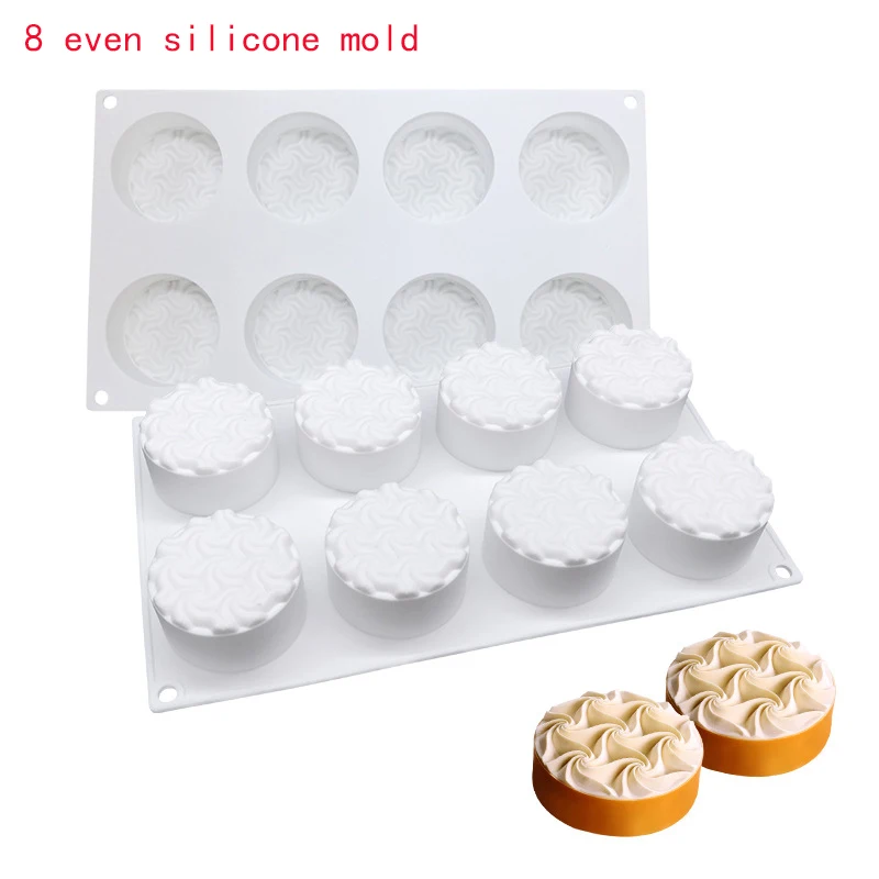 

Spiral Flower Shaped Mousse Cake Silicone Mold New French Dessert Mould Bakeware Chocolate Tools Pastry Pan Cake Decoration