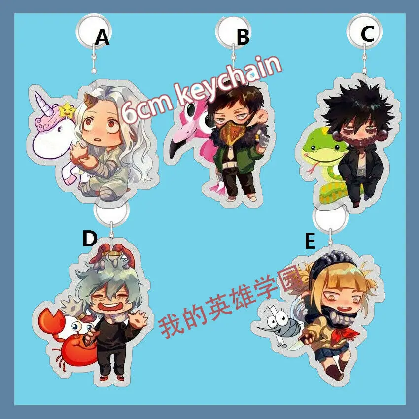 

Keychain My Hero Academia Toga Himiko Tokoyami Fumikage Kai Chisaki Keyring 6cm