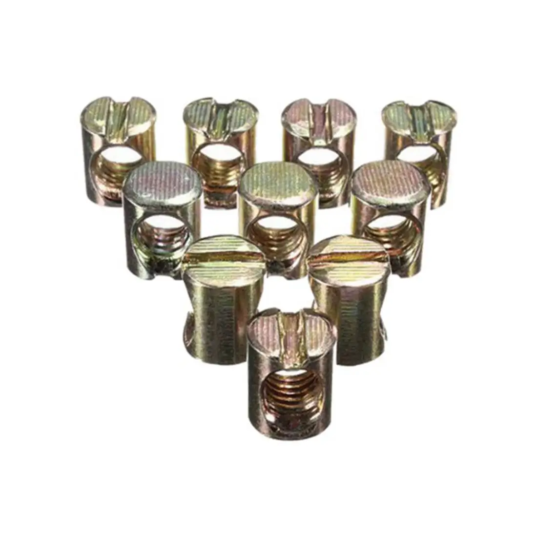 30Pack M6 Barrel Nuts Cross Dowels Slotted Nuts for Furniture Beds Crib