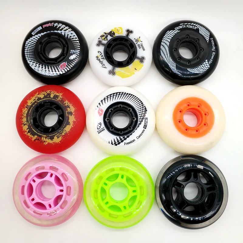 

free shipping roller skate wheels 85 A 72 76 78 80 MM PU wheel 8 pcs per lot