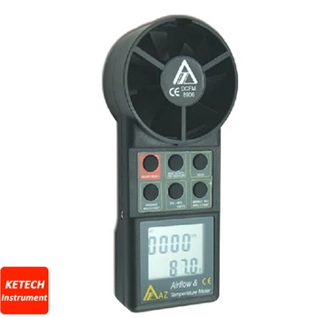 Online AZ-8906 Air Temperature And Air Flow Meter Wind Speed Measuring Instrument