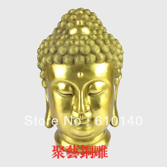 

Bronze sculpture, copper manichaeist decoration Large copper buddha head bronze statue crafts