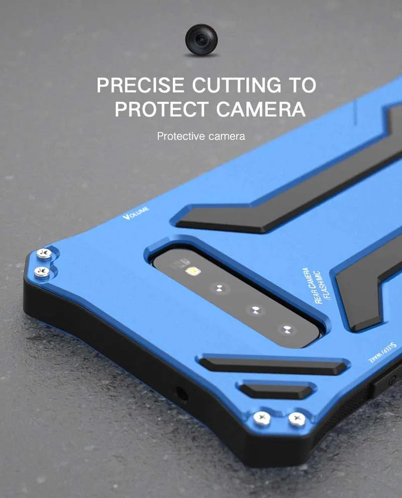 R-JUST чехол Armor Металл Телефон Чехол принципиально противоударные Чехлы Coque для samsung Galaxy S10 S10Plus случае KS0061