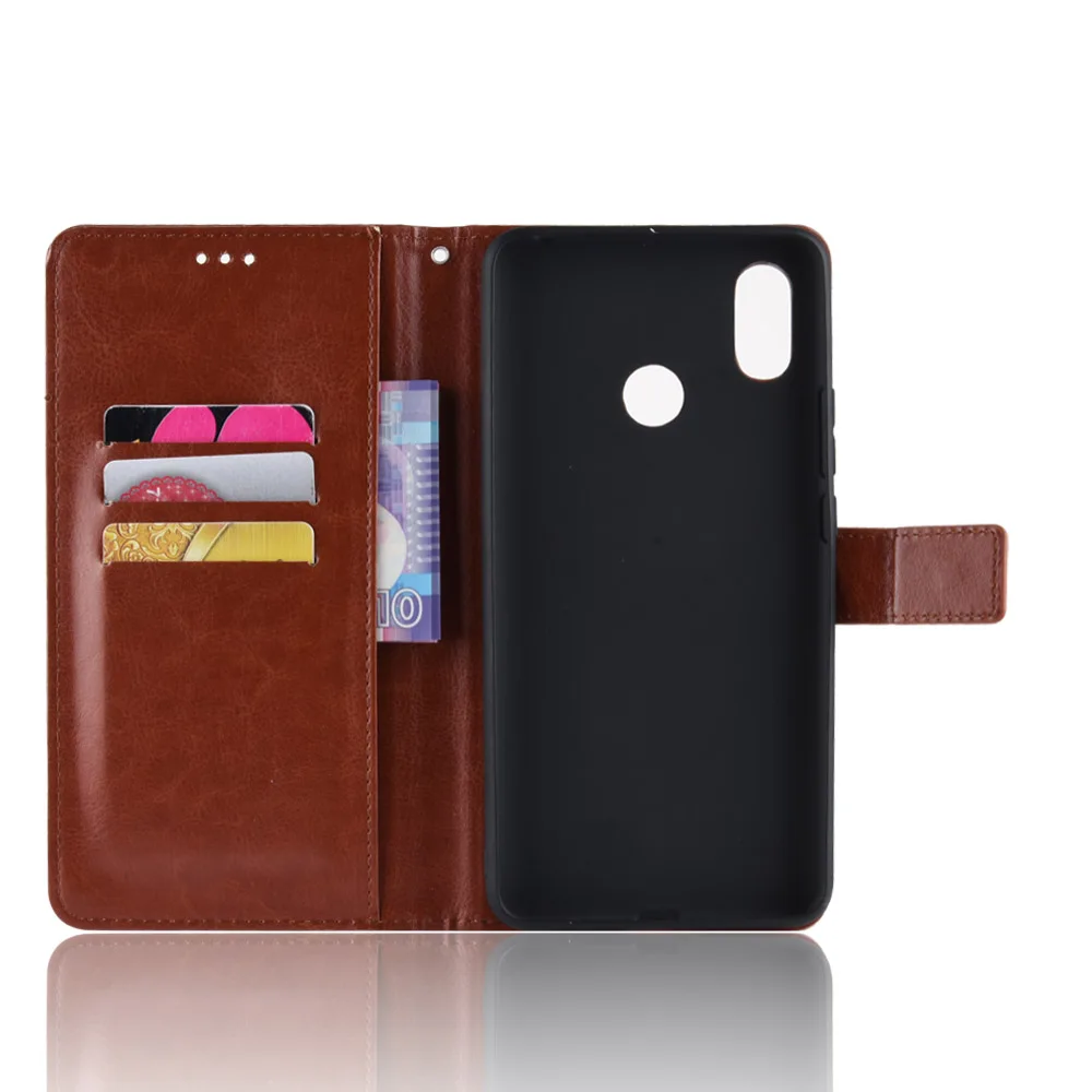 New Hot For Xiaomi Mi Max 3 Case Xiaomi Mi Max3 Wallet Flip Style Glossy Retro PU Leather Phone Back Cover For Xiaomi Mi Max 3 4