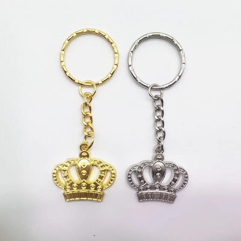 

100pcs/lot Bulk Packing DIY Wedding Favors Party Gifts First Birthday Party Gifts Promotion Gifts Crown Key chain