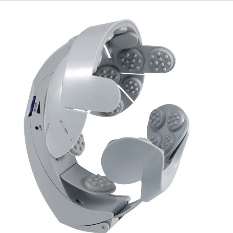 

Humanized Design Electric Head Massager Brain Massage Relax Easy Acupuncture Points Fashion Gray Health Care Home 100% Top Good