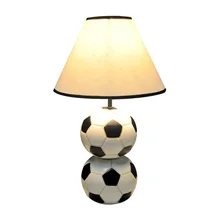 Современные смолы Футбол Стол Lights малыша Спальня настольные лампы Кабинет творческий ткани настольные светильники