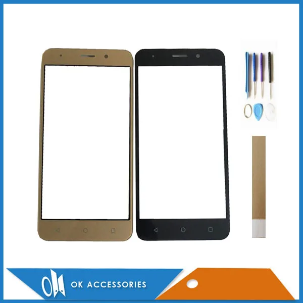 High Quality 5.0 Inch For INOI 2 Lite Touch Screen Digitizer Scree Glass Black Gold Color With Tools Tape