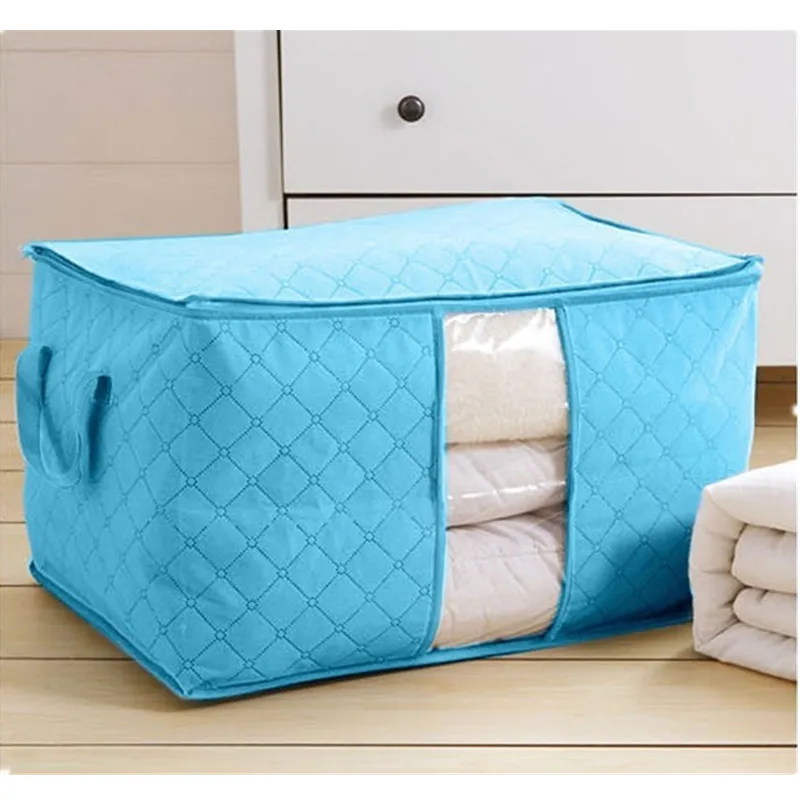 

Bamboo Nonwoven Bedding Quilt Pillow Blanket Clothing Storage Zipper Bag Case Container Box Cloest Divider Organizer