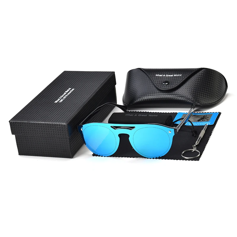 New Mercury Mirrored Mens Sunglasses Retro Man Colored Lens Sunglasses Frame Frame Sunglasses